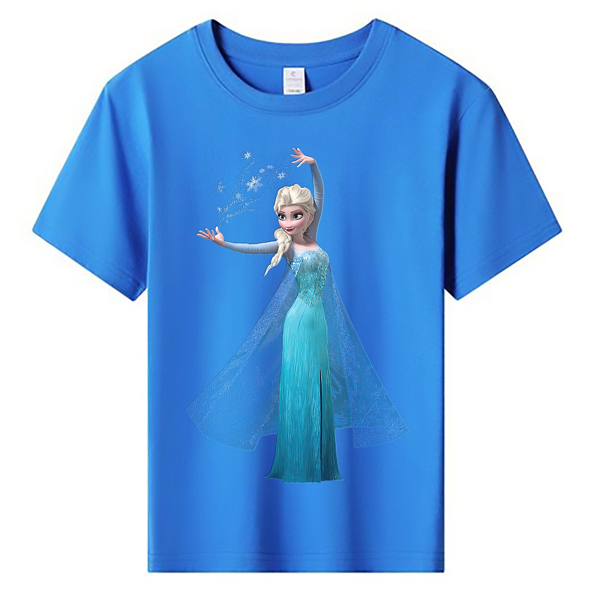 （画像用） アナと雪の女王 アンナ エルサ Frozen Anna Elsa 綿100％キッズTシャツ（フロントプリント）